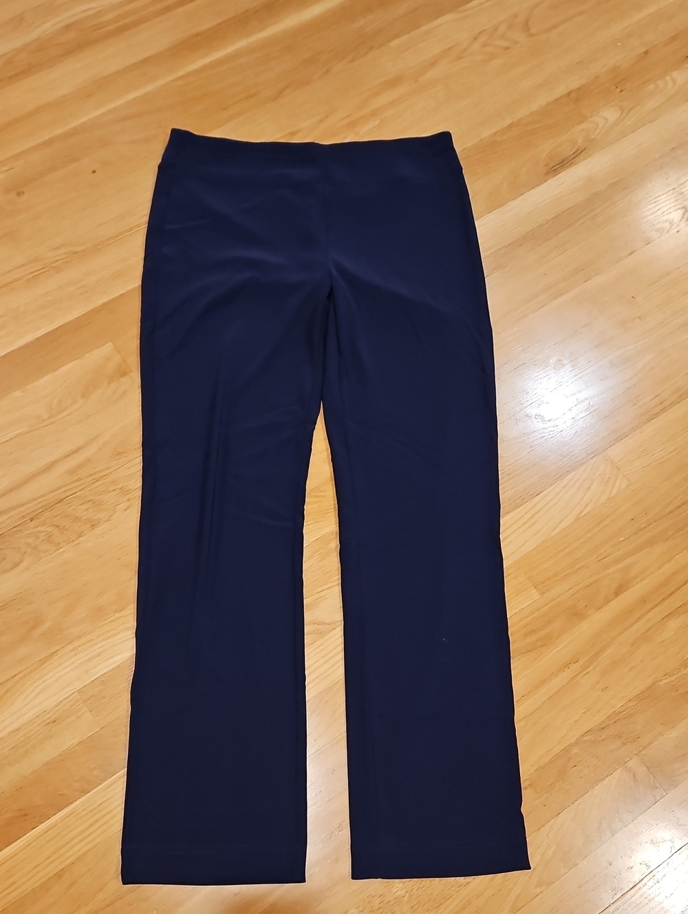 Boston Proper Navy Wide-Leg Pull-On Pants